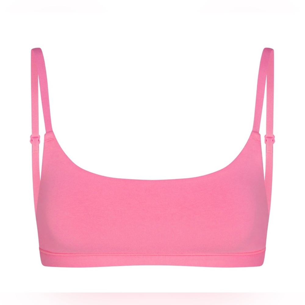 SKIMS Cotton Jersey Scoop Bralette | Sugar Pink | NWOT. XS.